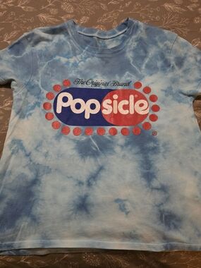Justice Blue Tie-Dye Popsicle Logo Tee